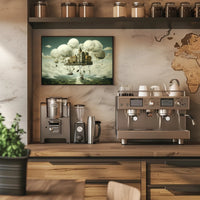 Floating Castle in Mid-Air Fantasy or Mythology Poster