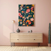 Vibrant Floral Symphony Art Print: Abstract or Artistic Poster