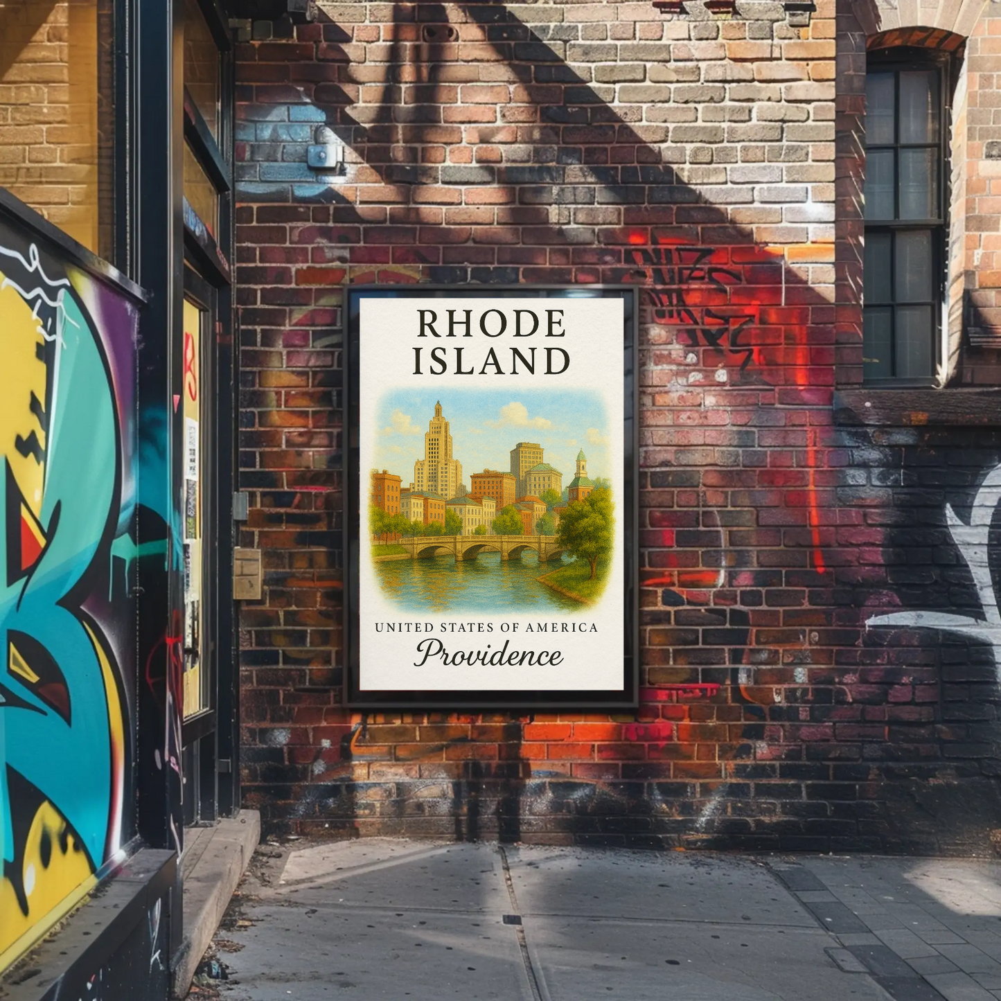 Rhode Island, Providence Signature Series Vintage Travel Poster