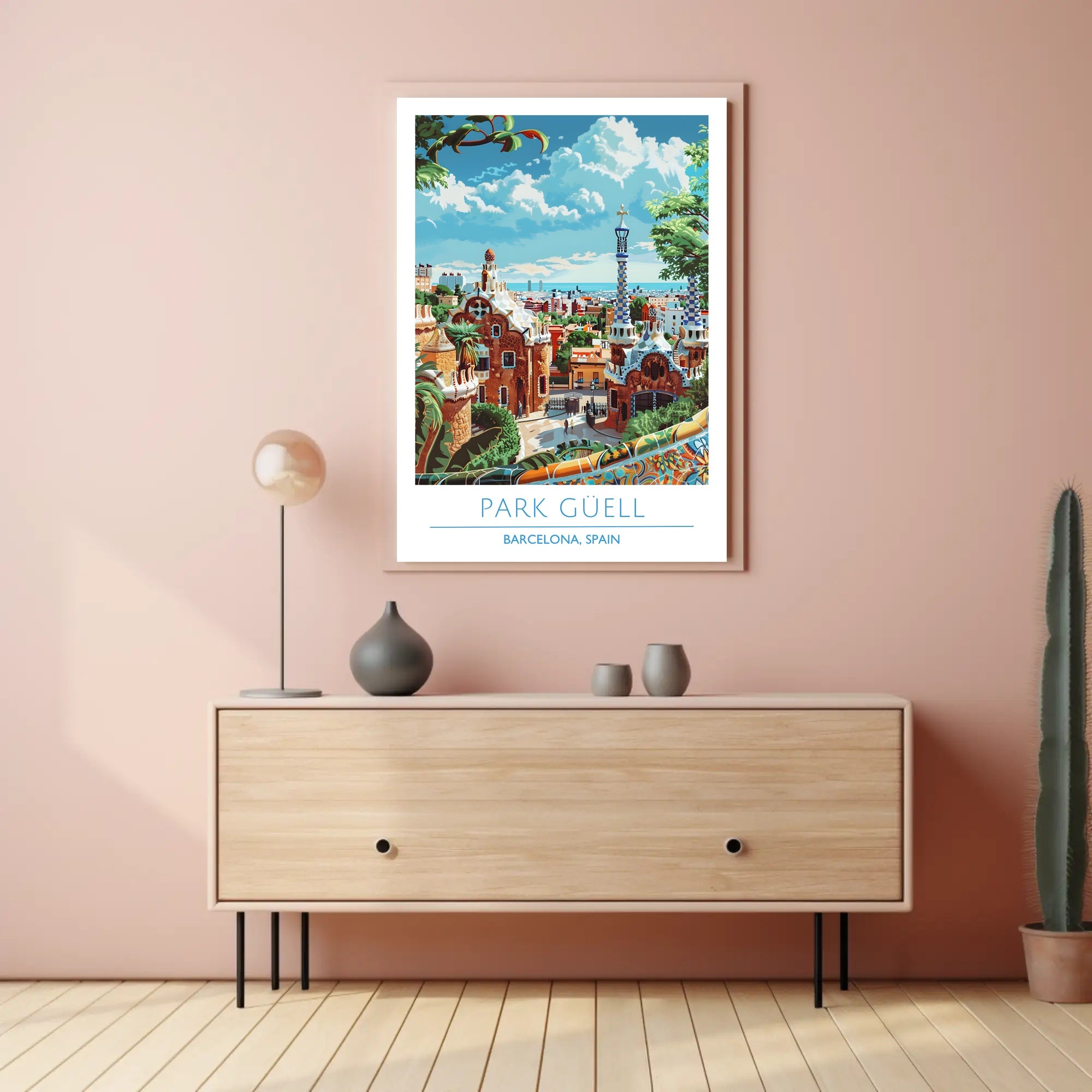 Park Güell Illustration Poster