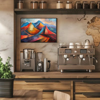 Vibrant Abstract Mountain Landscape Poster for Inspiration