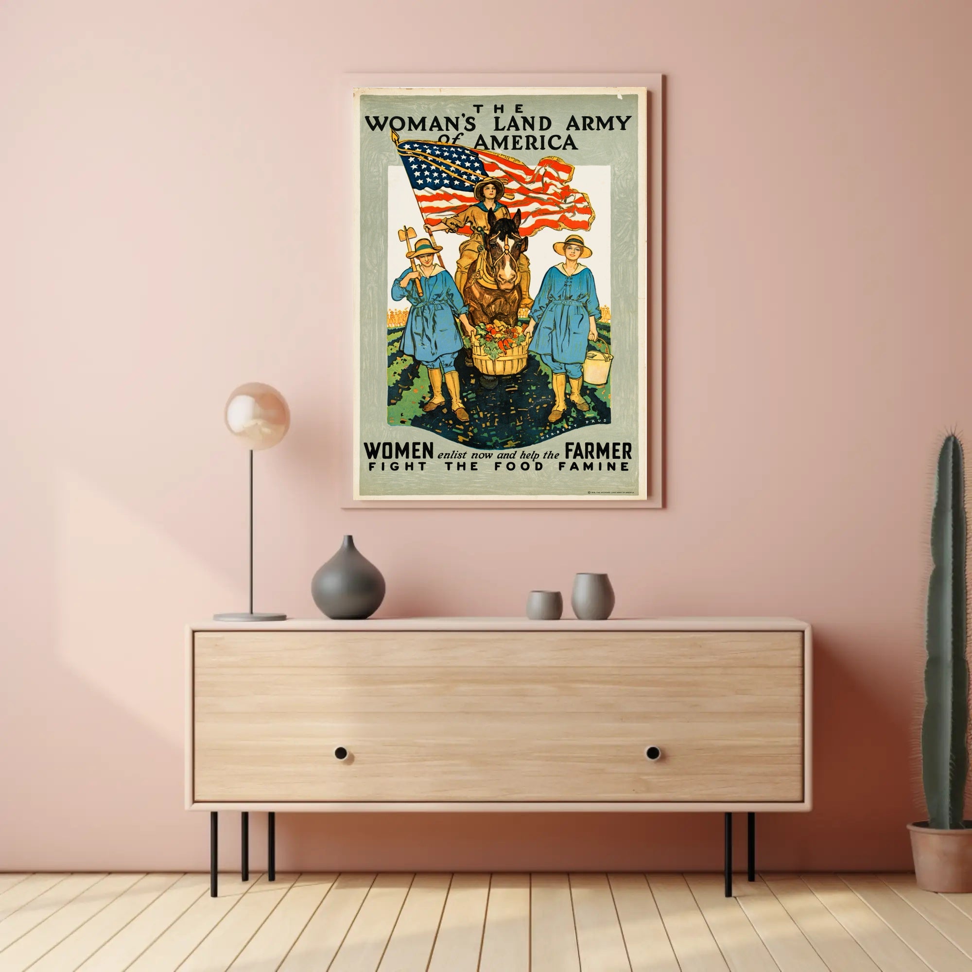 Women Empowerment in Agriculture: WWI Era Propaganda Poster