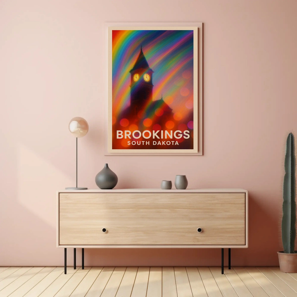 Brookings South Dakota Scenic Wanderlust Travel Photography Realism Minimalist Heritage Wall Art Poster