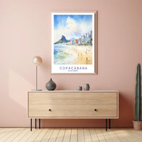 Copacabana Beach Vintage Travel Poster PosterGoat