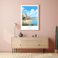 Scenic Beachfront of Cannes Poster