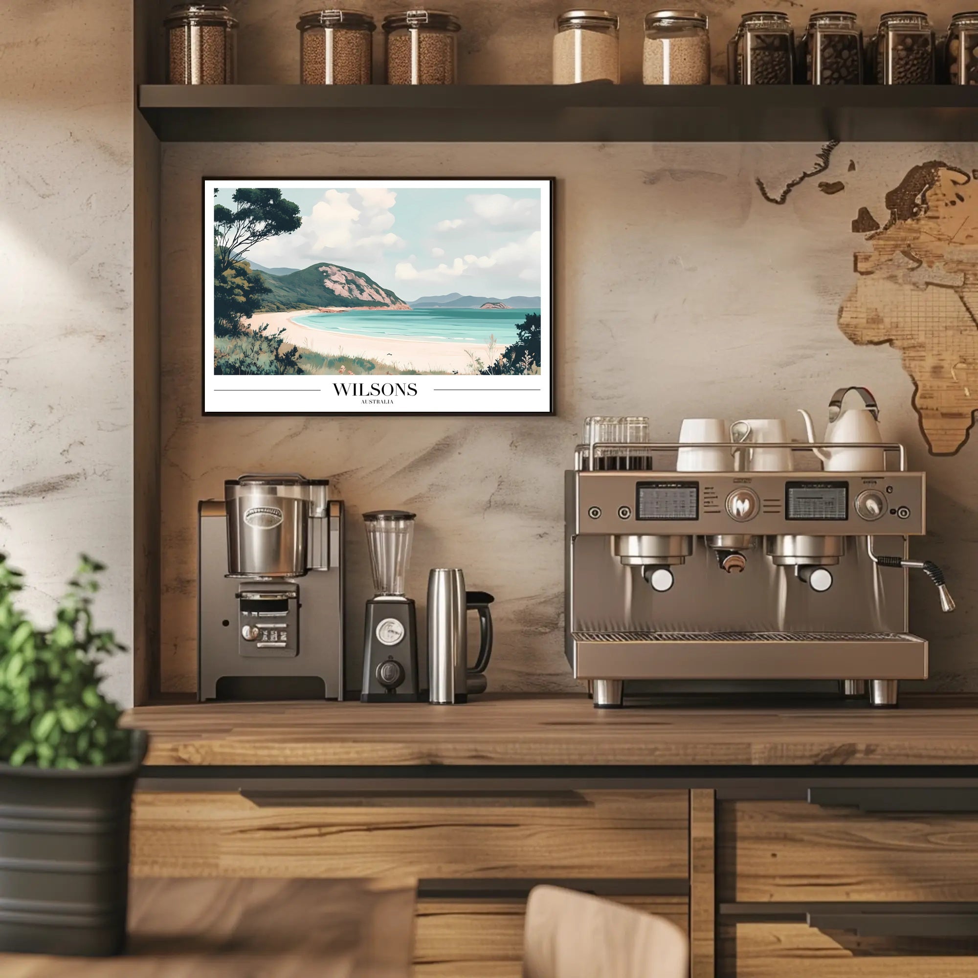 Serene Coastal Landscape Travel Poster