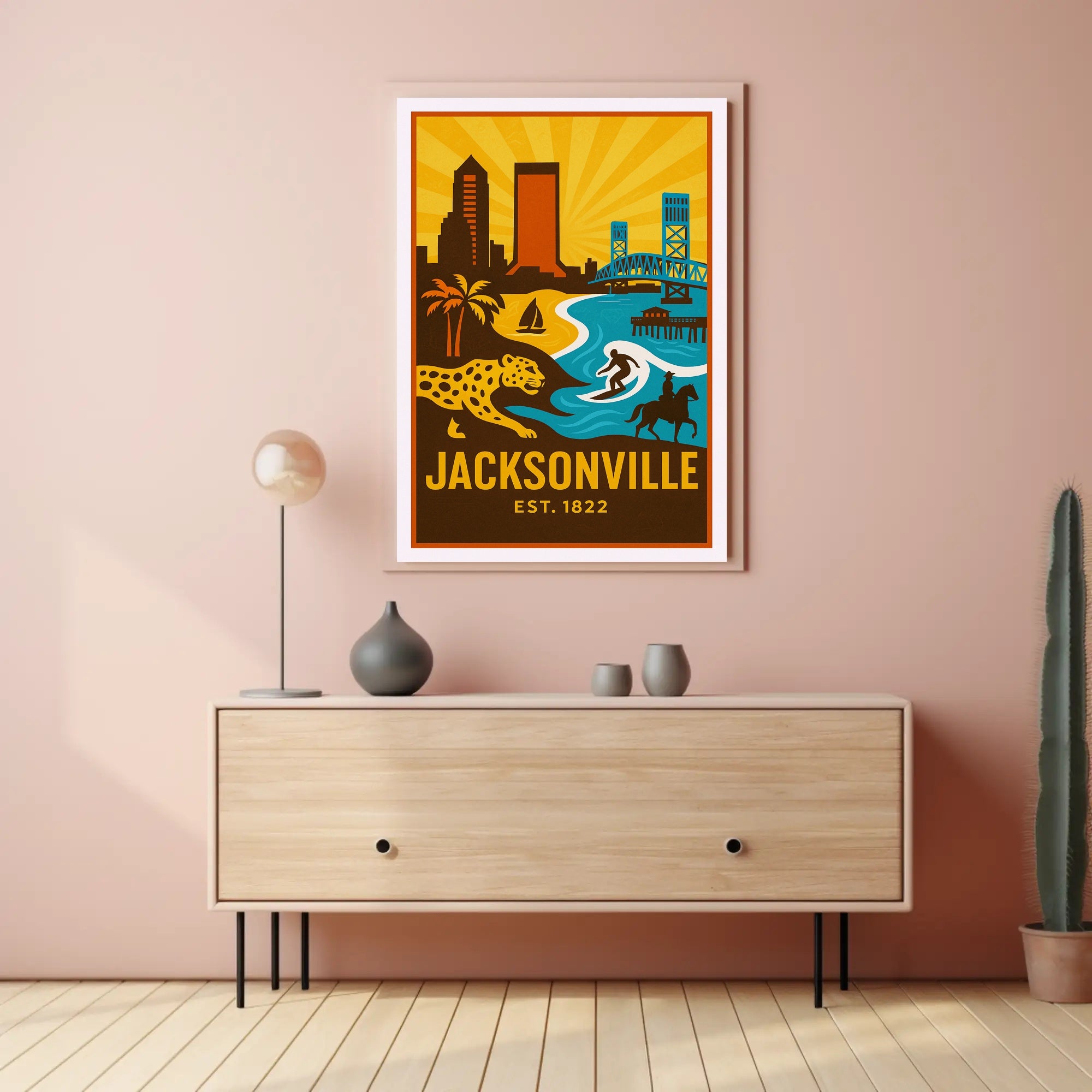 Jacksonville Established 1822 Poster PosterGoat