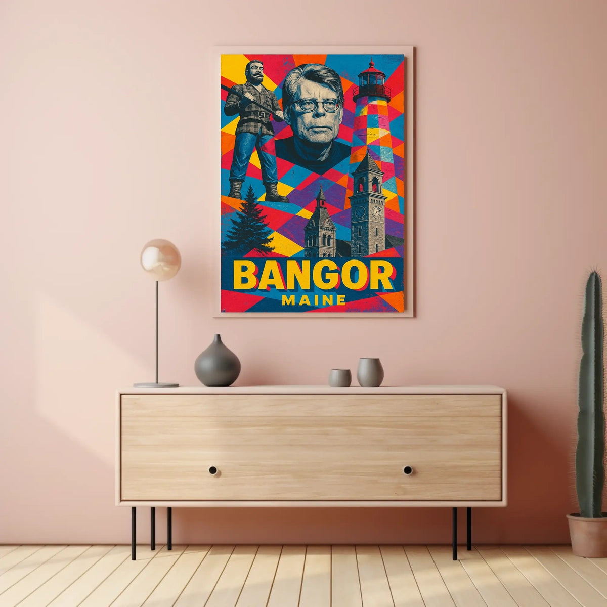 Bangor, Maine A Vibrant Tribute Poster
