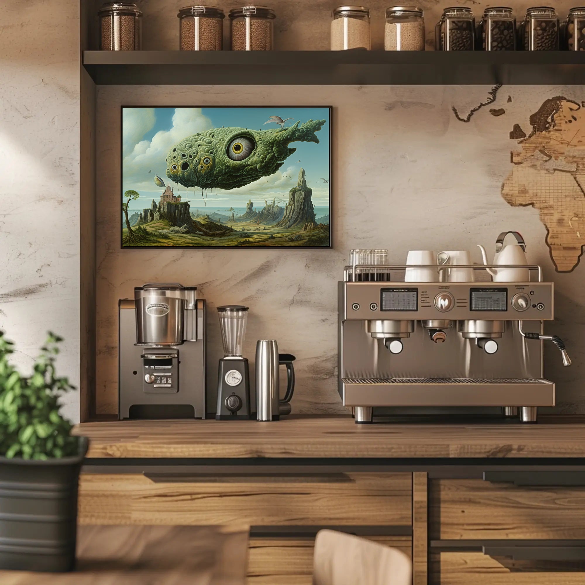 Surreal Whale Dreamscape Fantastical Poster