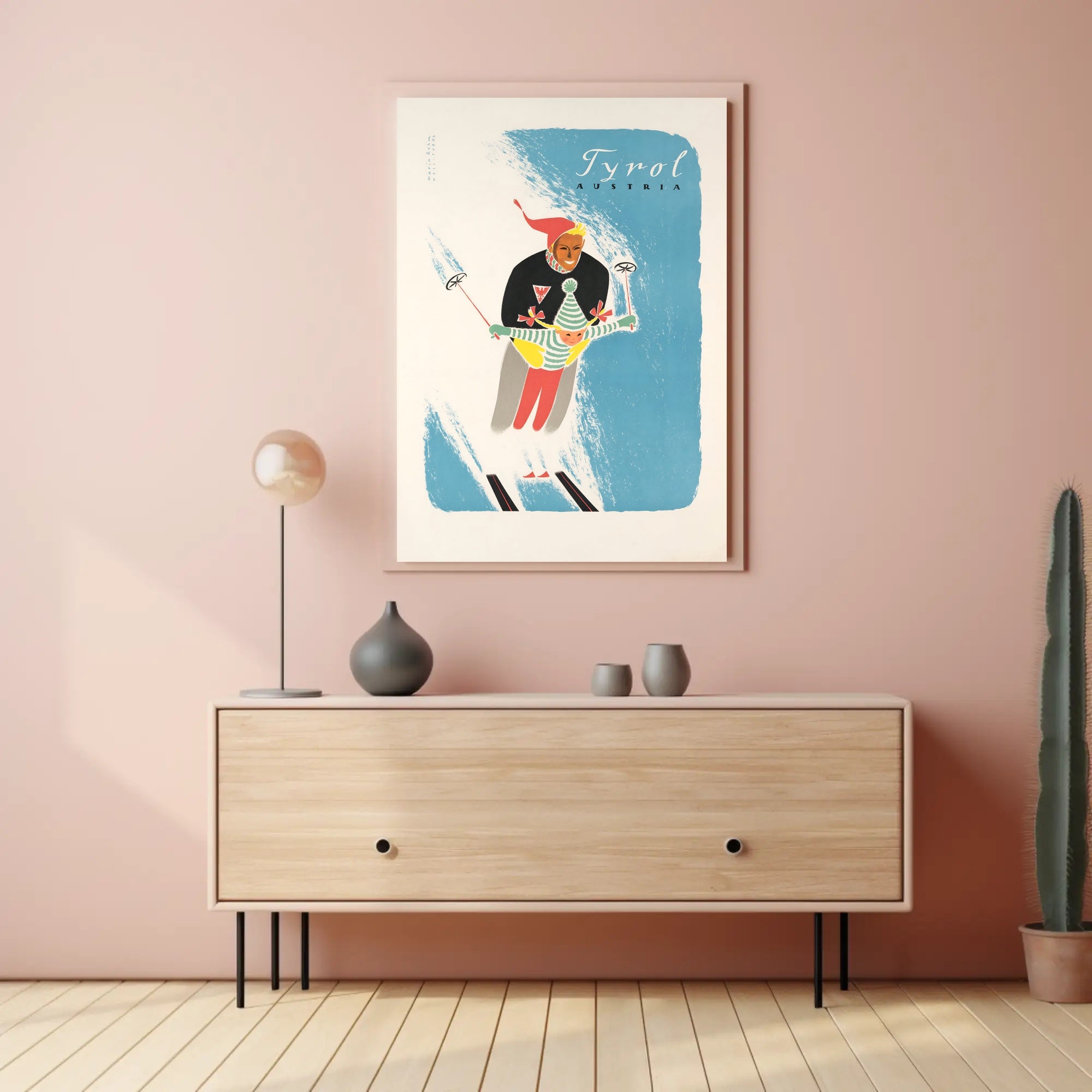 Skiing in Tyrol Poster PosterGoat