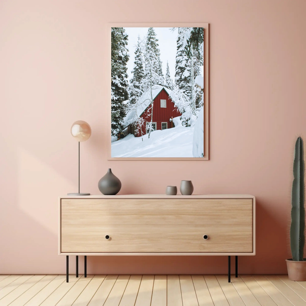 Winter Wonderland Cabin Poster