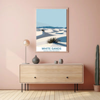 White Sands National Park Illustration Poster