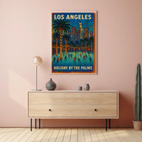 Los Angeles Holiday by the Palms Poster