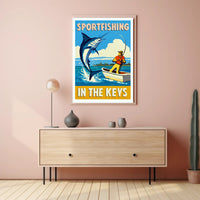 Sportfishing in the Keys Poster PosterGoat