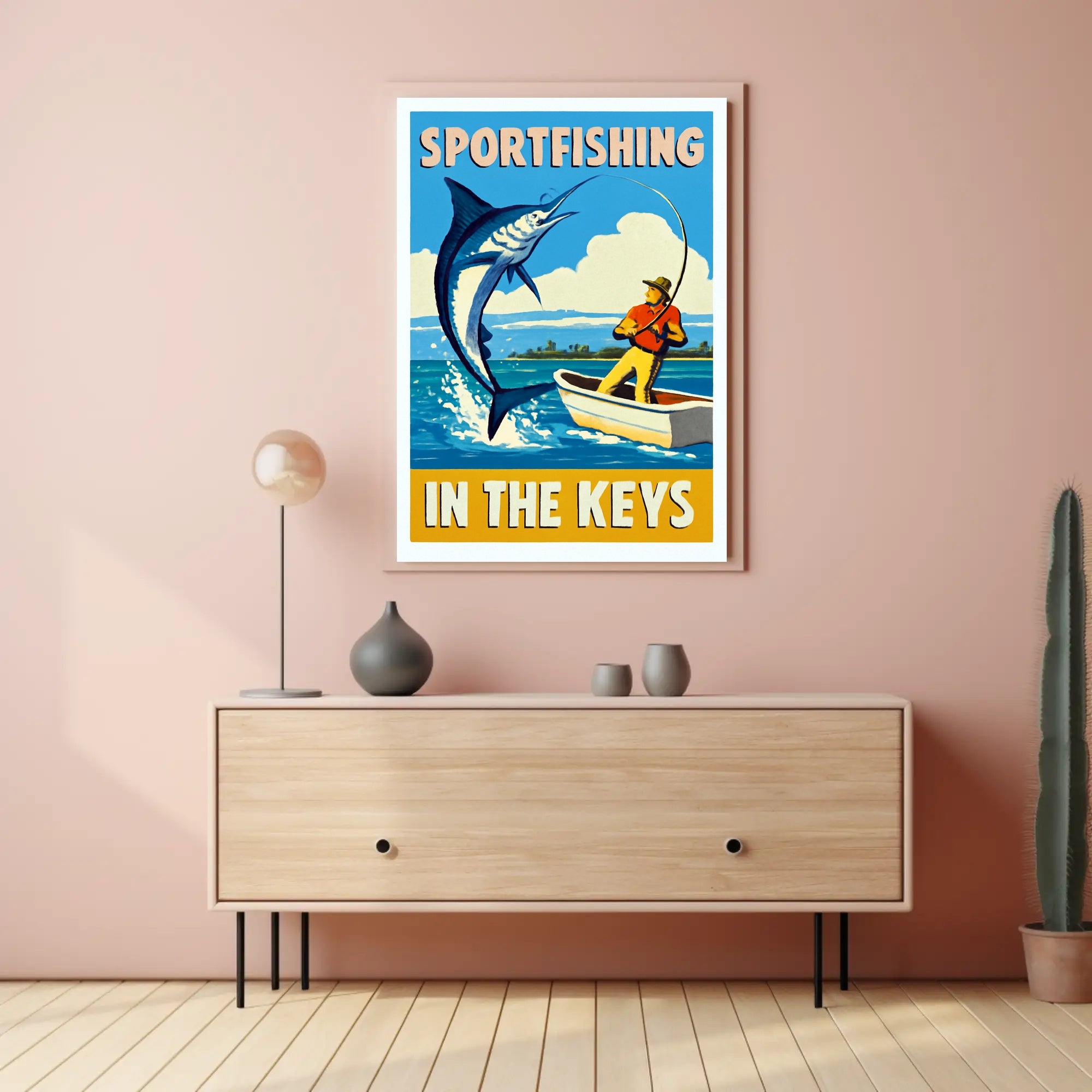 Sportfishing in the Keys Poster PosterGoat