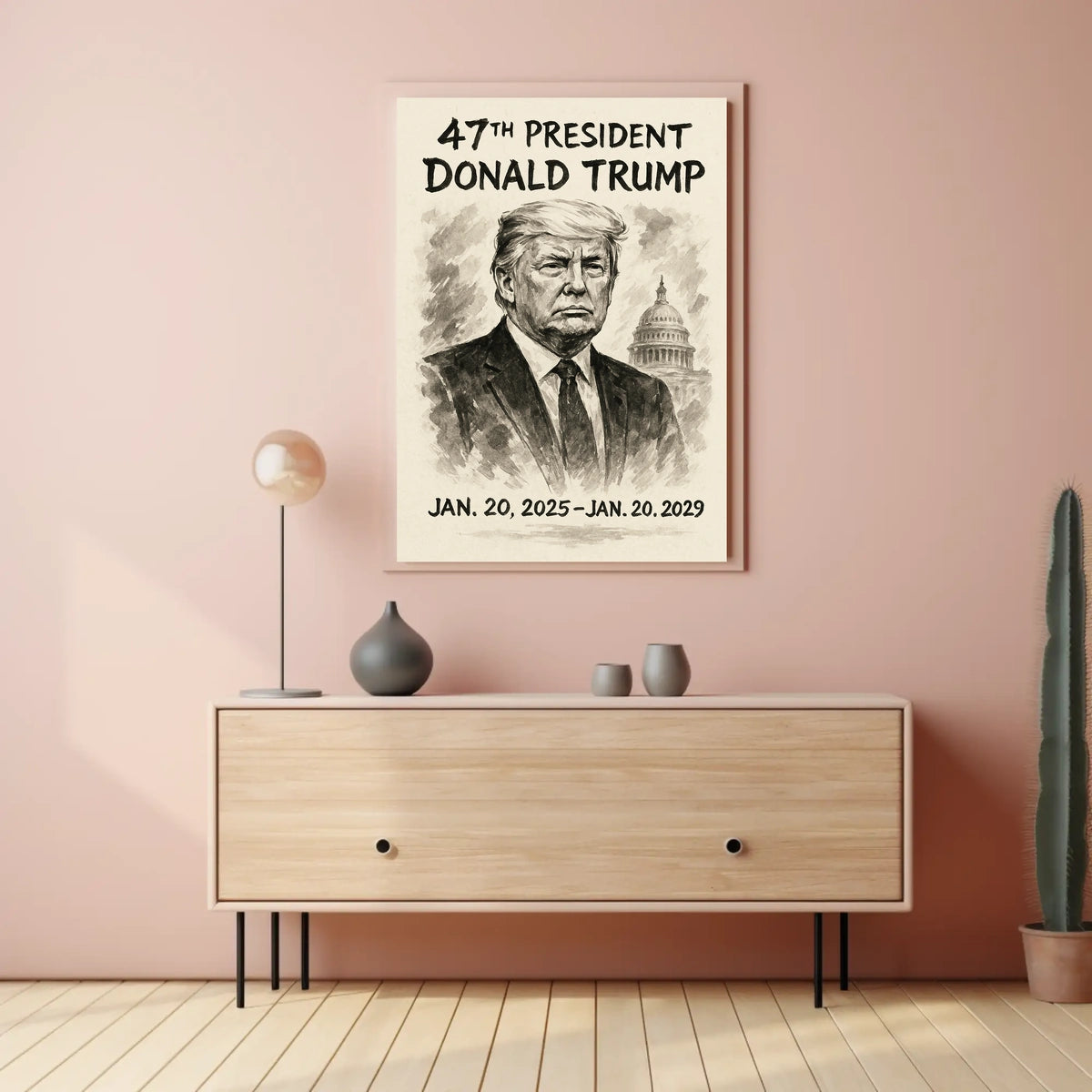 Trump 47th President Patriotic Scenic Poster