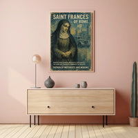 Saint Frances of Rome Vintage Historical or Presidential Poster