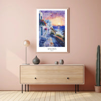 Mykonos Sunset Dreaming Travel Poster PosterGoat