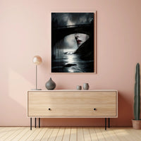 Haunting Surrealism Landscape Bridge Artistic Poster PosterGoat