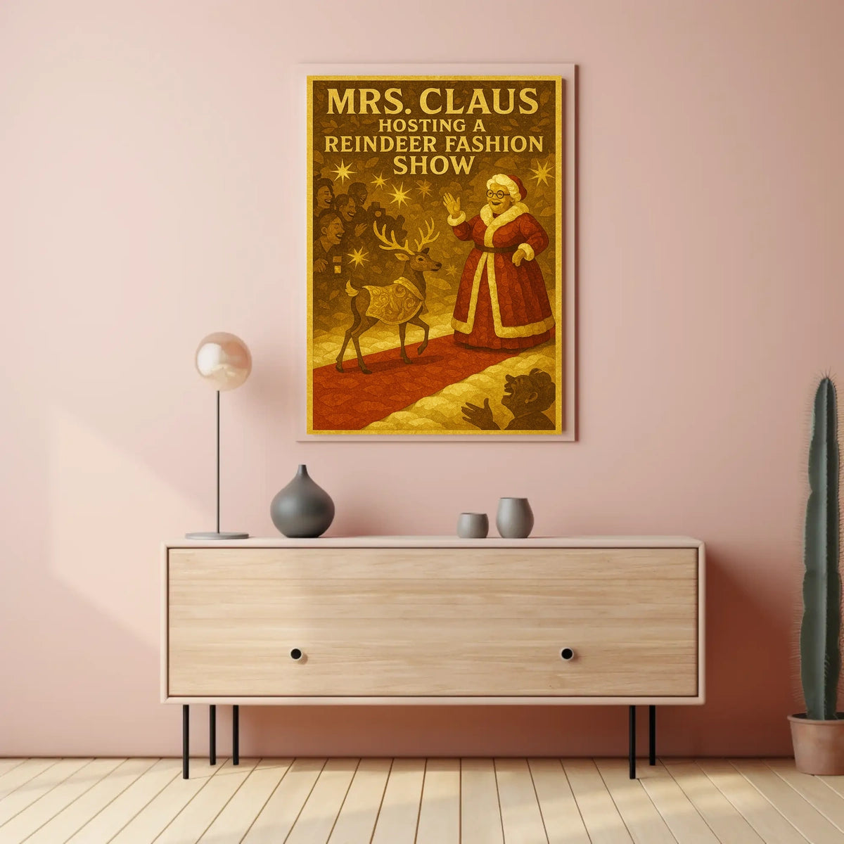 Mrs. Claus Hosts a Reindeer Fashion Show Poster