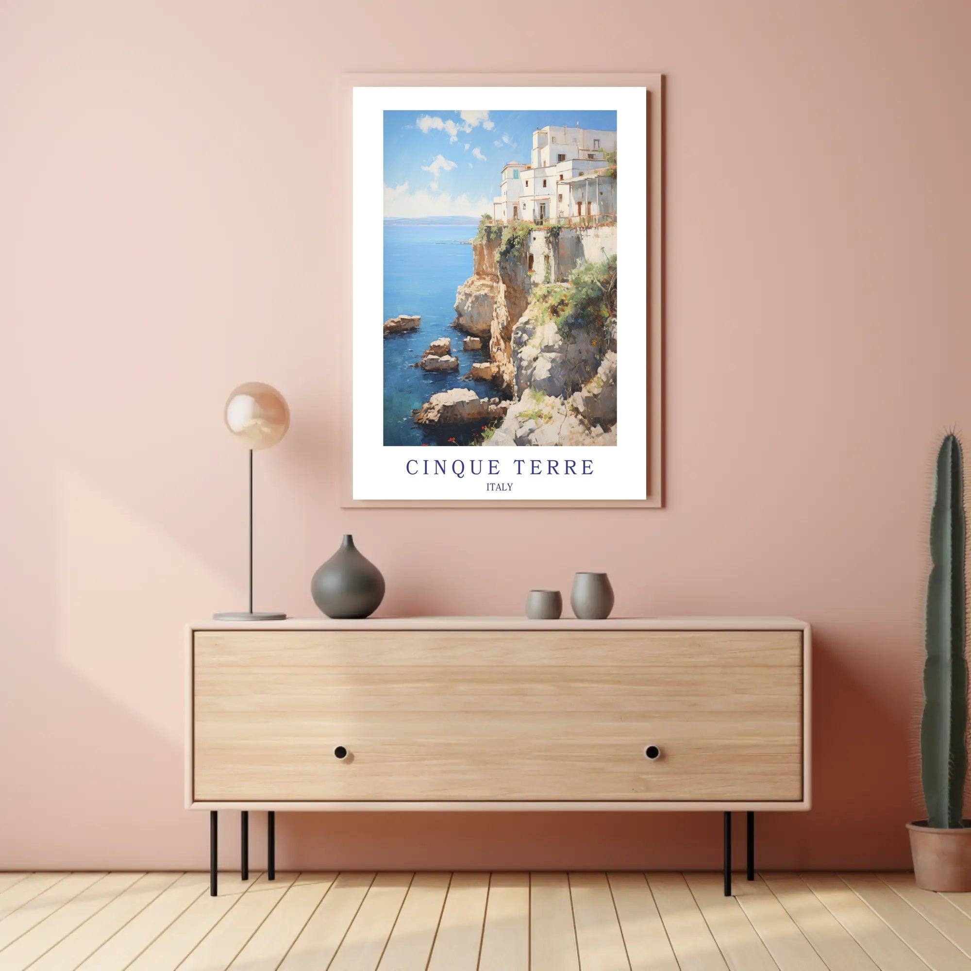 Cinque Terre Coastal Serenity Travel Poster PosterGoat