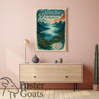 Greenland Glacier Adventure Sunrise Travel Poster