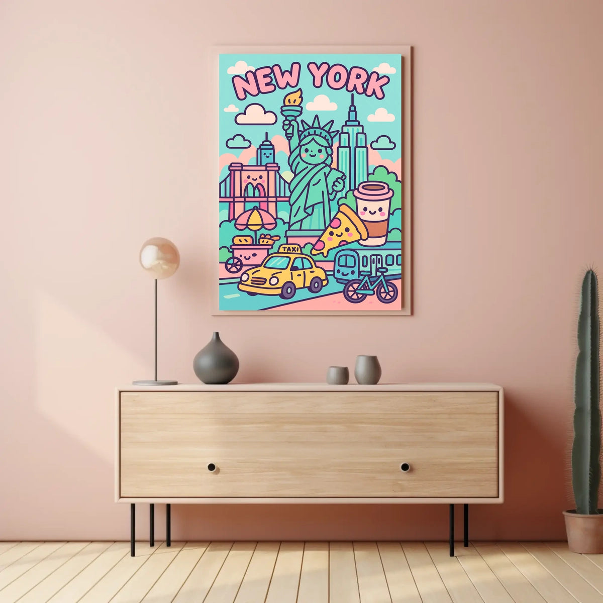Whimsical New York Adventure Poster