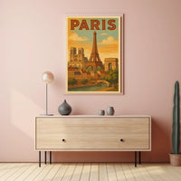 Paris Landmarks Poster