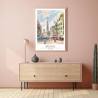 Charming Streets of Bruges Poster PosterGoat