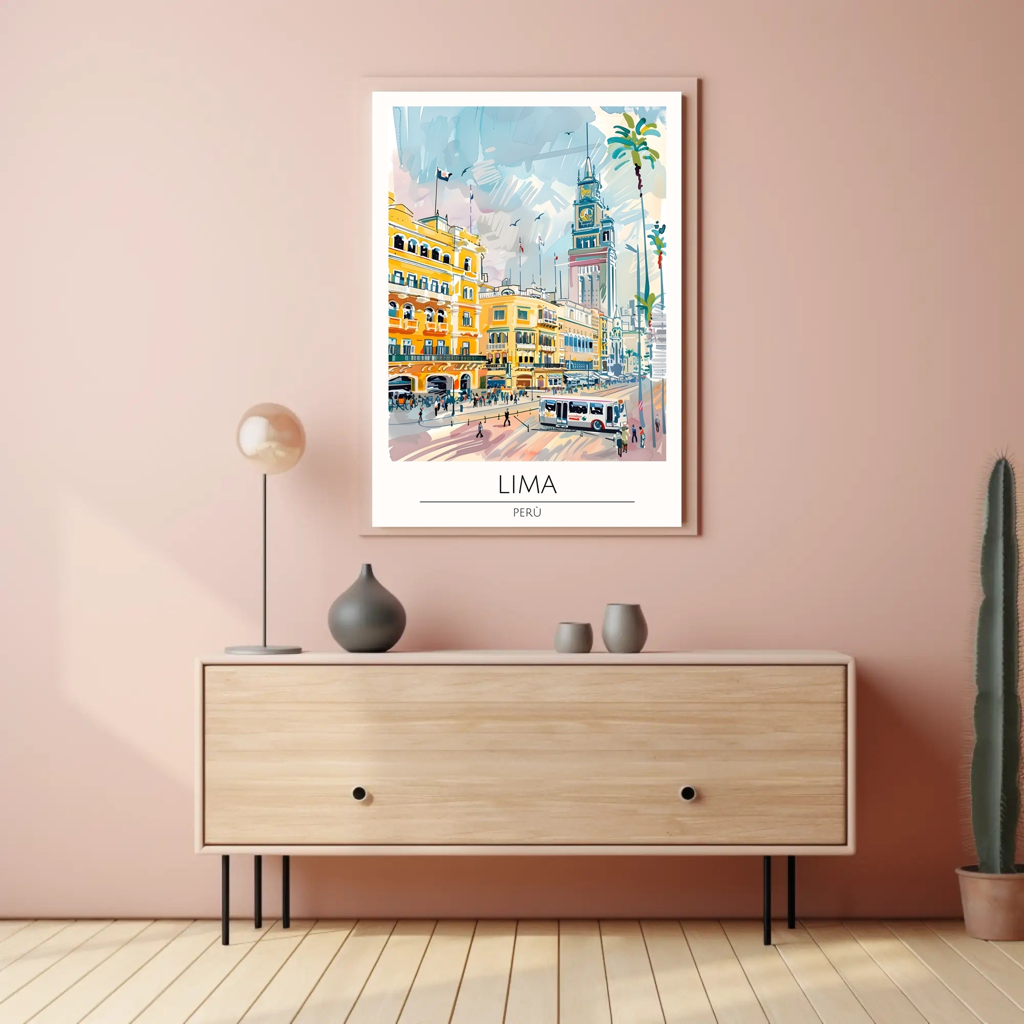 Lima Cityscape Poster PosterGoat