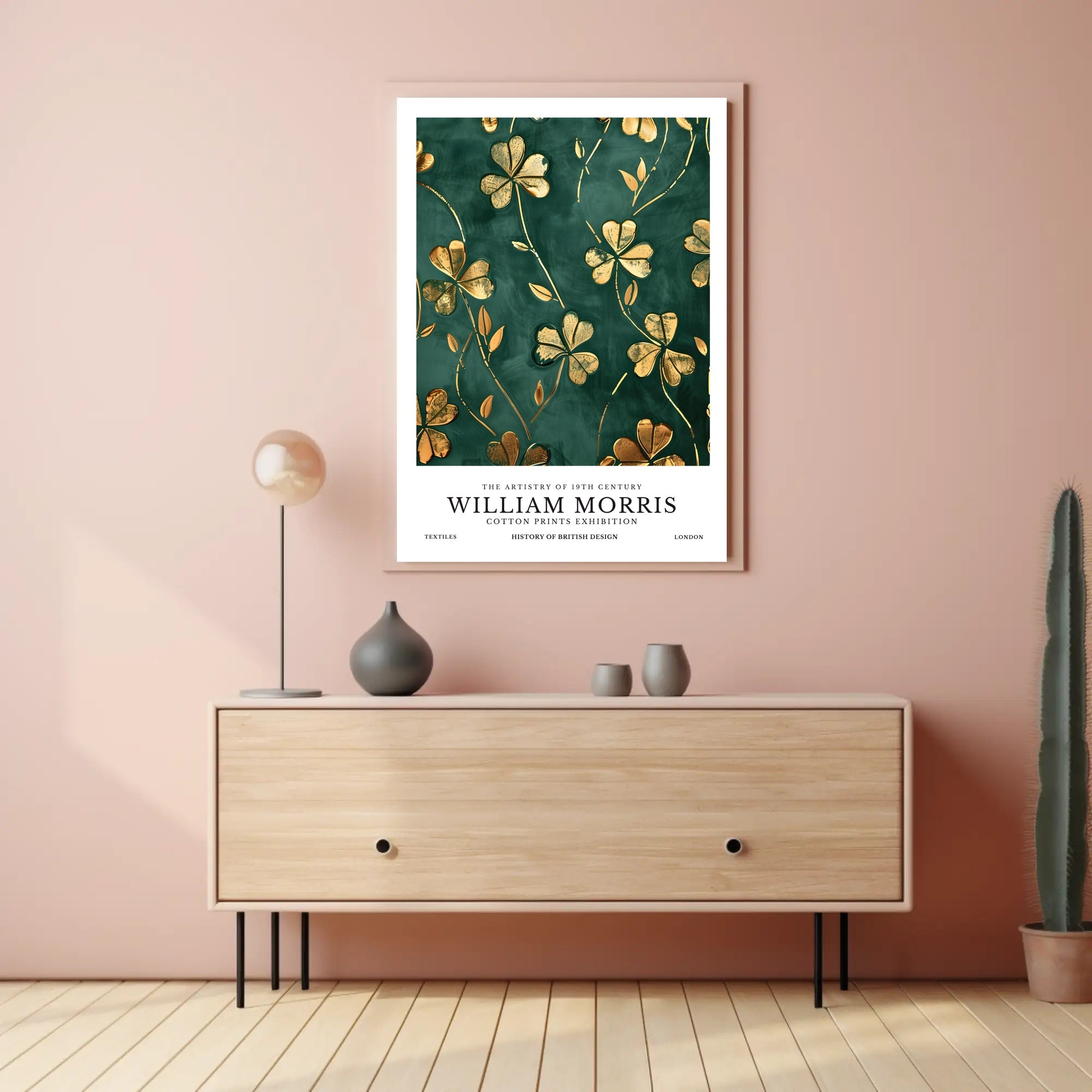 William Morris Cotton Prints Exhibition Poster
