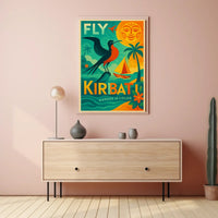Kiribati Tropical Escape Retro Travel Poster PosterGoat