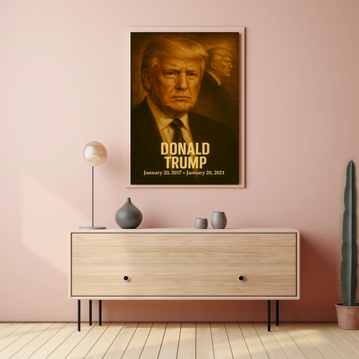 Donald Trump Poster Vintage Presidential Analog Film Aesthetic Wall Art Portrait Patriotic Political Print