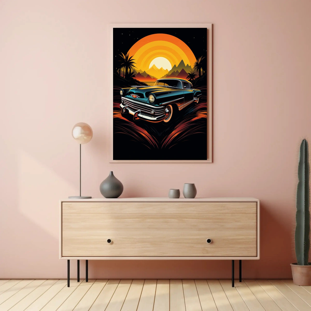 Retro Sunset Drive Poster