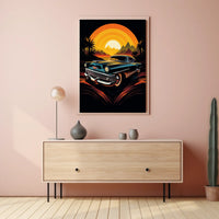 Retro Sunset Drive Poster