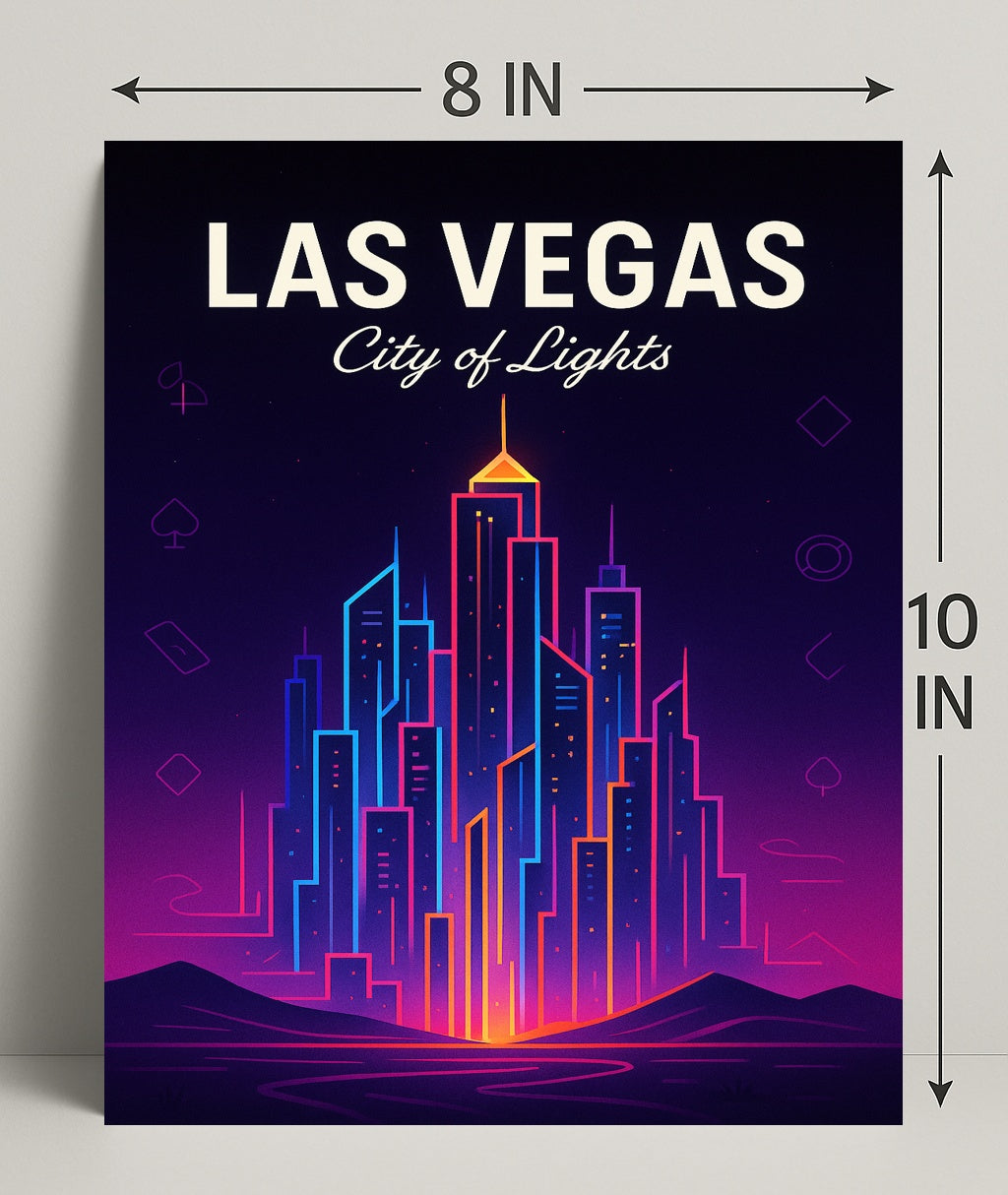 Las Vegas City of Lights Poster PosterGoat