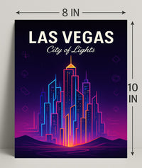 Las Vegas City of Lights Poster PosterGoat