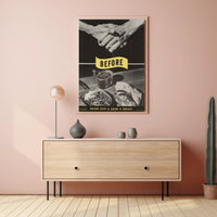 Hygiene Awareness Vintage WWII Propaganda Poster PosterGoat