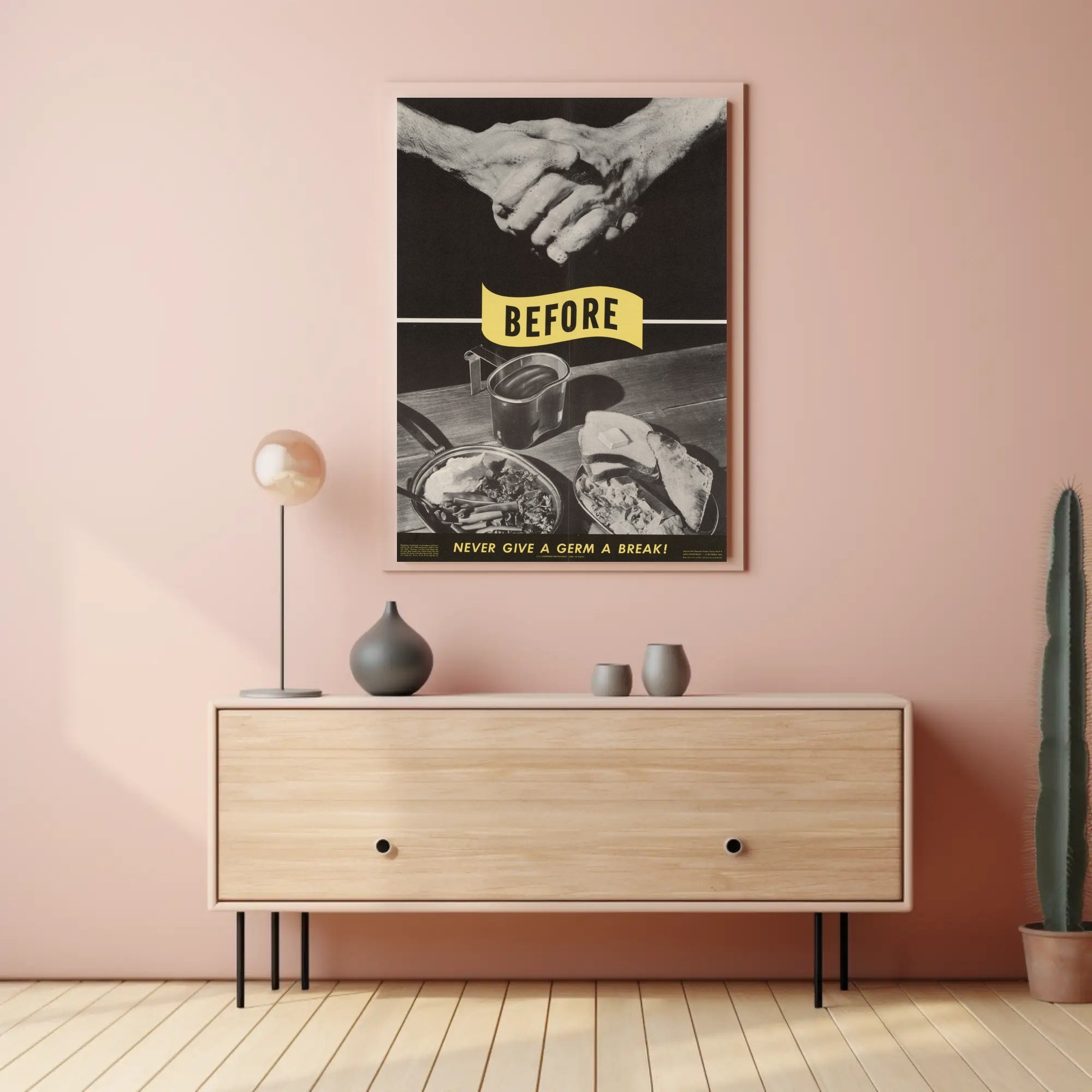 Hygiene Awareness Vintage WWII Propaganda Poster PosterGoat