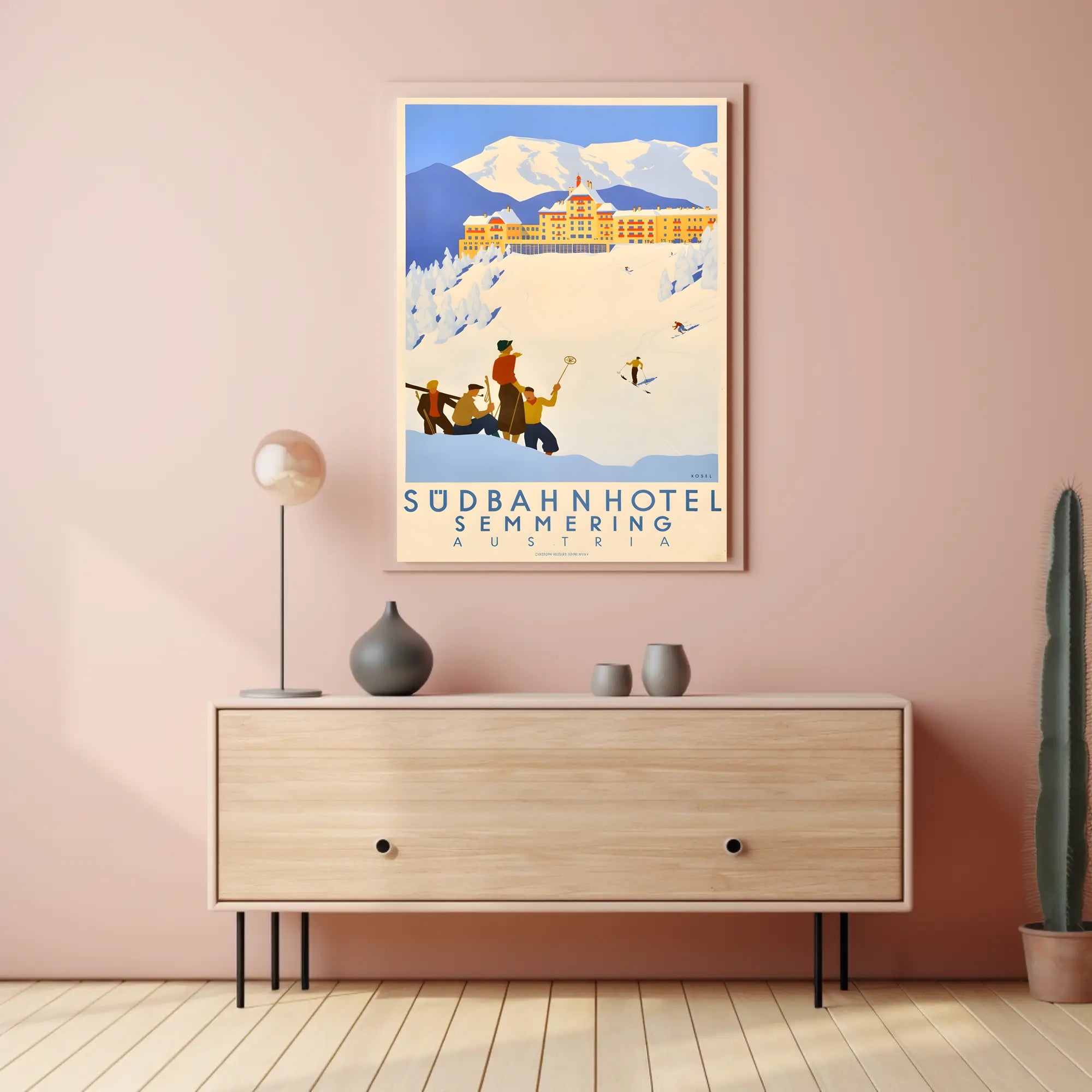 Semmering Ski Adventure Vintage Travel Poster PosterGoat