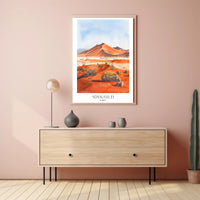 Sossusvlei Namibia Desert Watercolor Travel Poster PosterGoat