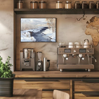 Winter River Landscape Poster