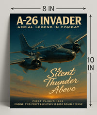 A-26 Invader Vintage WWII Aviation Art Poster