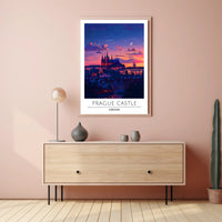 Prague Castle Twilight Enchantment Travel Poster