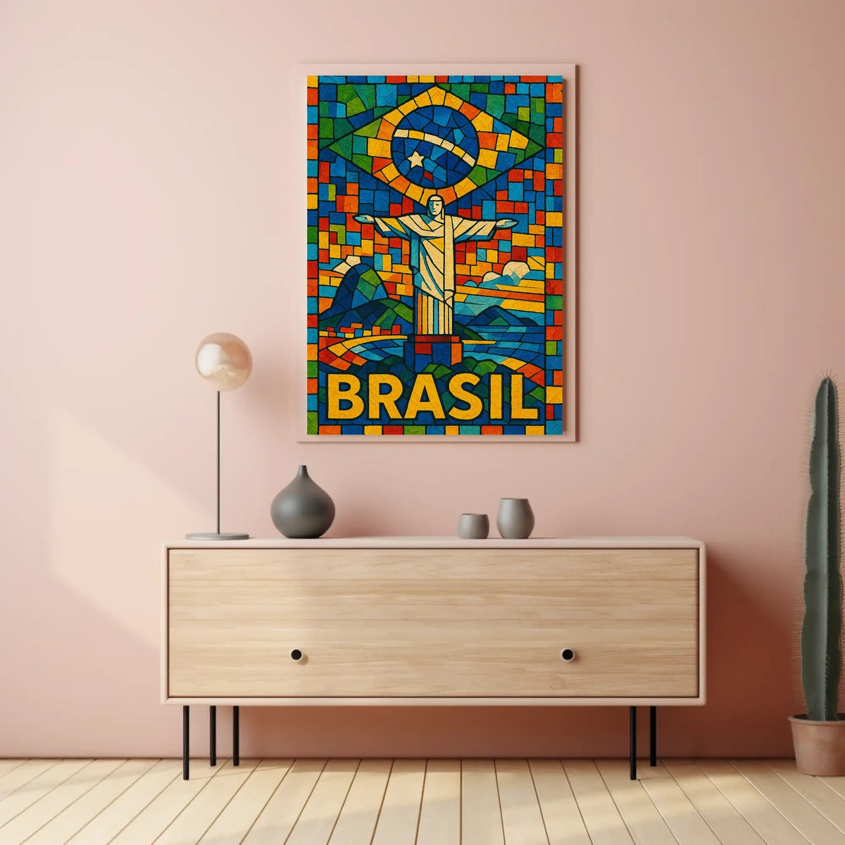 Vibrant Brazil Mosaic Poster