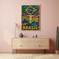 Vibrant Brazil Mosaic Poster