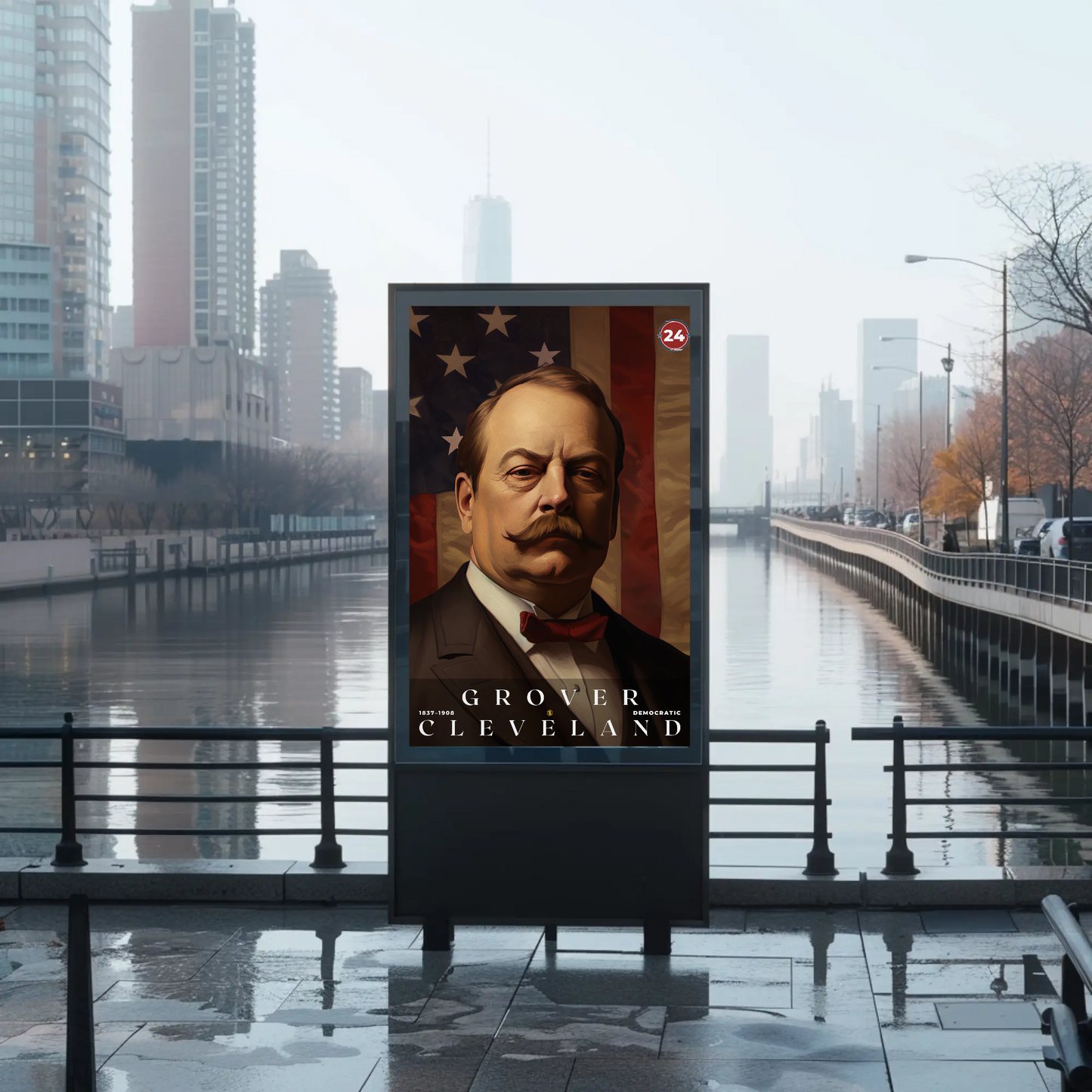 Grover Cleveland 24th President Of The United States Portrait