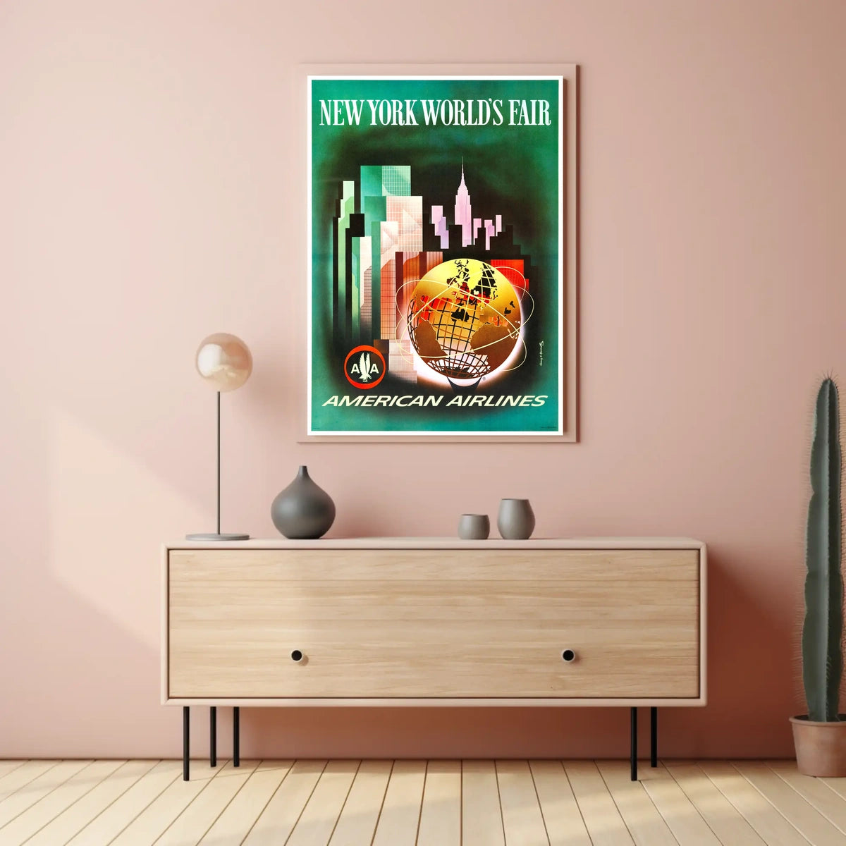 New York Worlds Fair Poster Vintage Empire State Wall Art