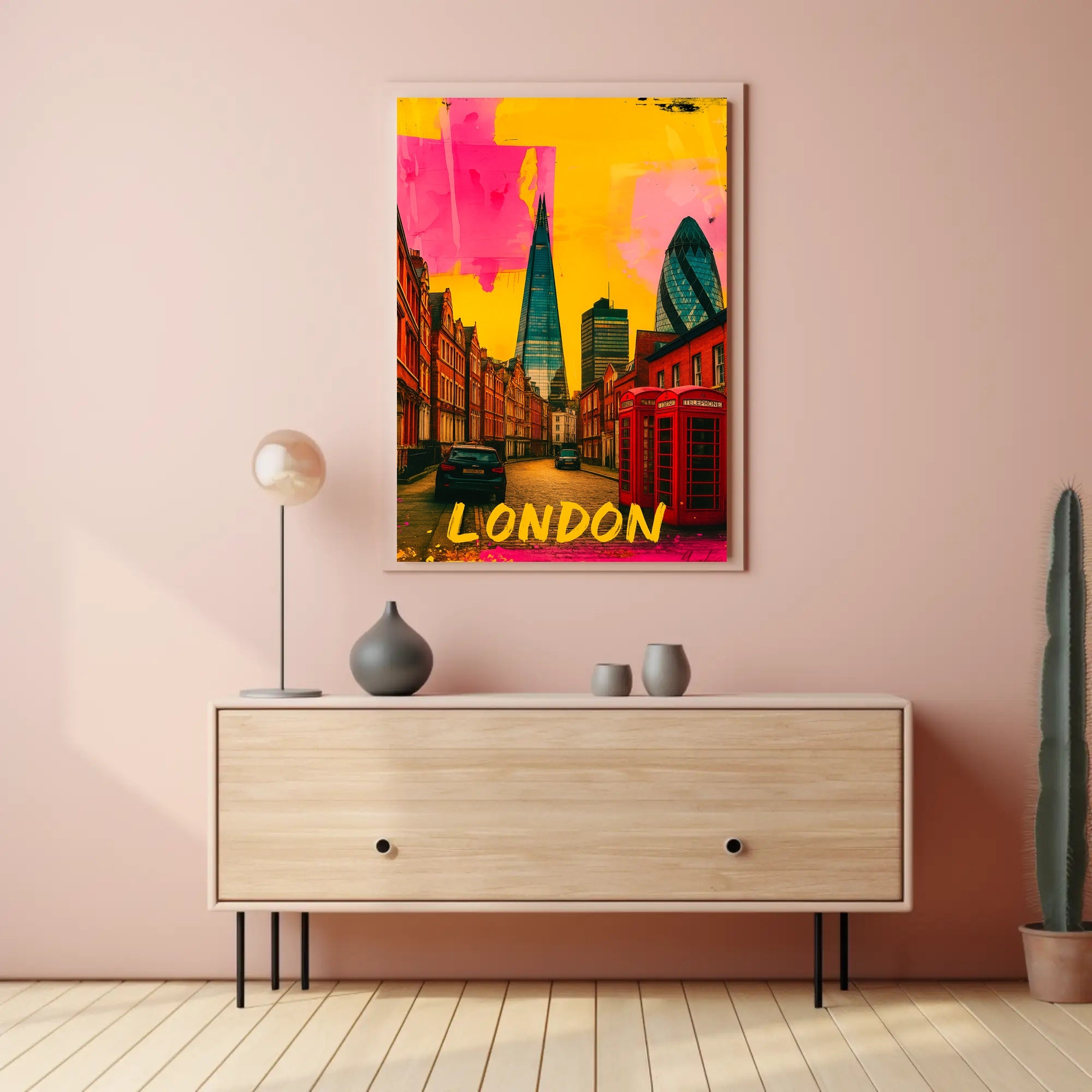 Colorful London Cityscape Pop Art Urban or Cityscape Poster