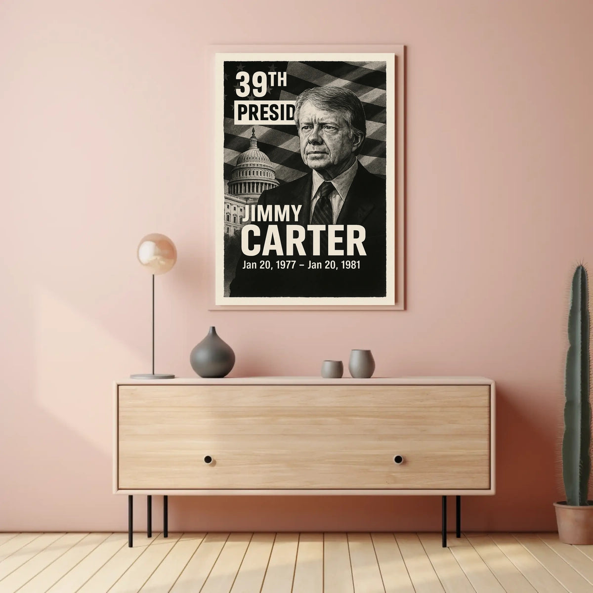 Jimmy Carter 39th President of the United States Digital Montaje Poster
